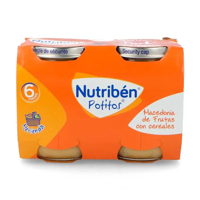 Nutriben Nutribén Potito Macedonia frutta e cereali 2x190g