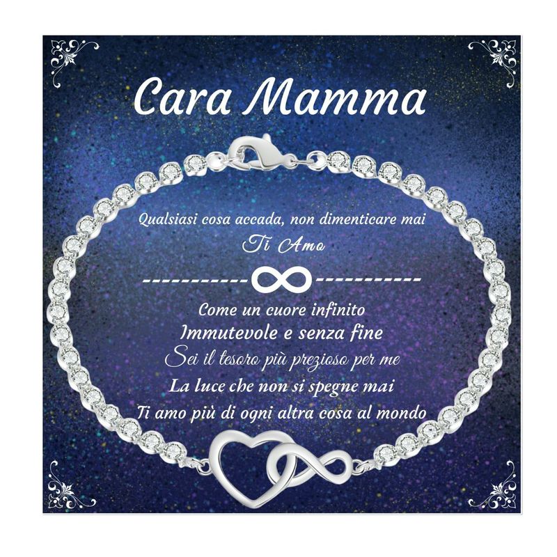 Nyisie Bracciale Argento 925 Cuore Infinito