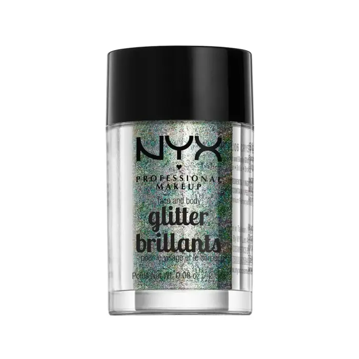 Nyx Professional Makeu Glitter Brillantini glitter per viso e corpo colore 06 Crystal 2.5 g