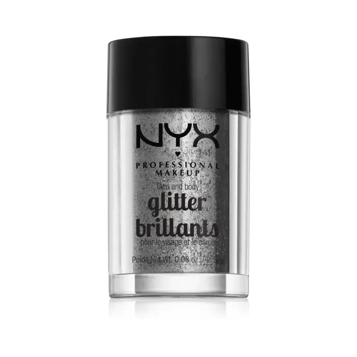 Nyx Professional Makeup Glitter Brillantini glitter per viso e corpo colore 10 Silver 2.5 g