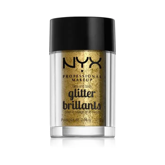 Nyx Professional Makeup Glitter Brillantini per viso e corpo colore 05 dorati 2.5 g