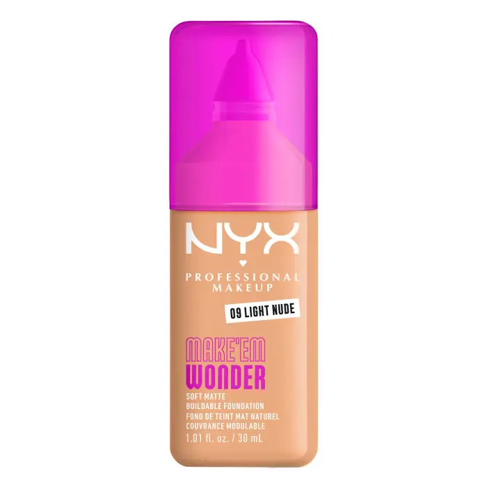 NYX Professional Makeup Make Em Wonder Foundation 09 Light Nude 30ml - Fondotinta liquido
