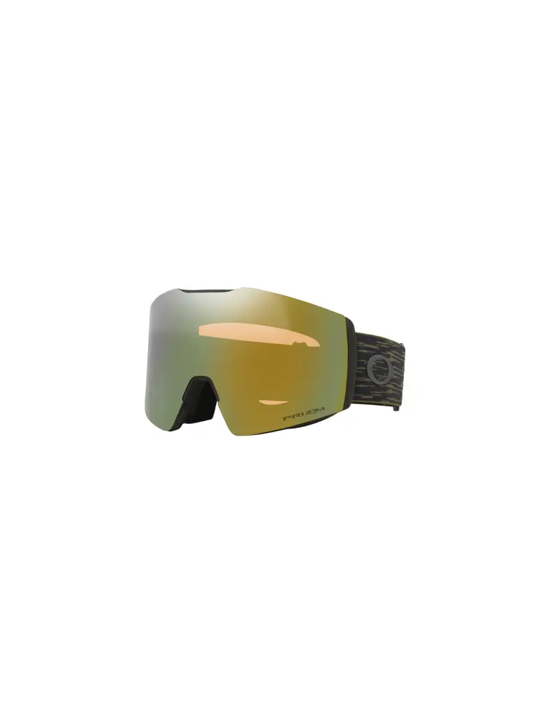 Oakley SALDI Maschera da sci Fall Line L 7099-69 Dark Brush Swirl Prizm Snow Sage Gold Iridium