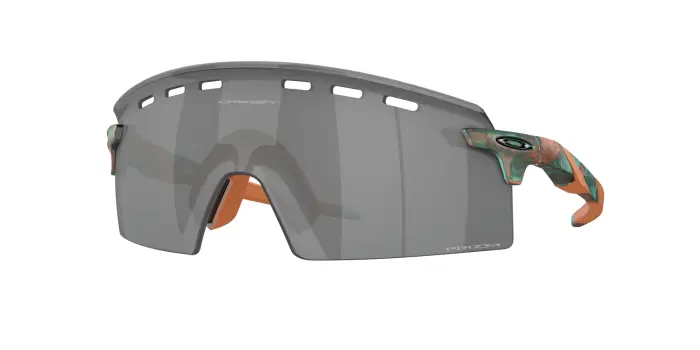 Oakley Uomo OO9235 ENCODER STRIKE VENTED 923515 Occhiali da sole O_Matter Marrone Grigio Maschera Normale Prizm