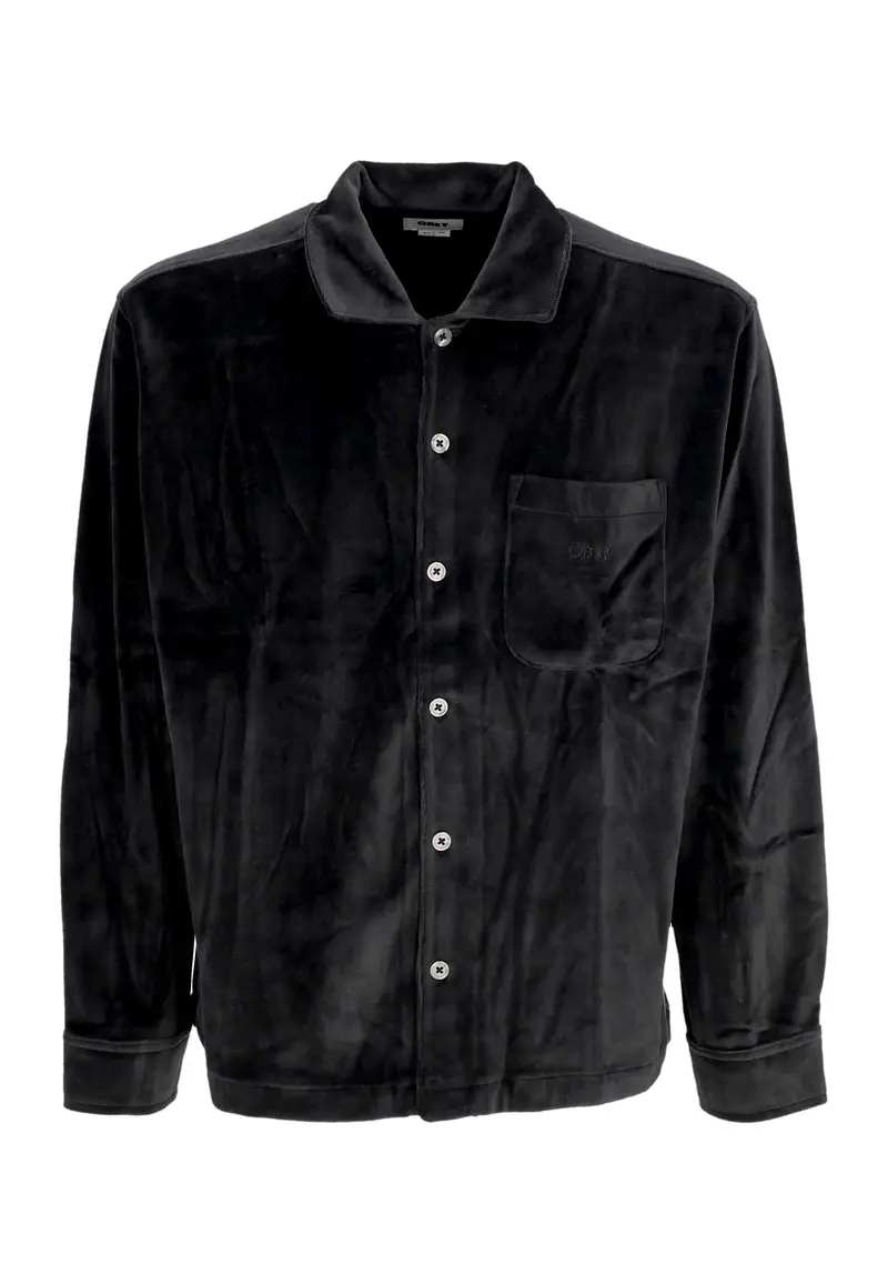 Obey Camicia Manica Lunga Uomo Capital Button Up Shirt Black