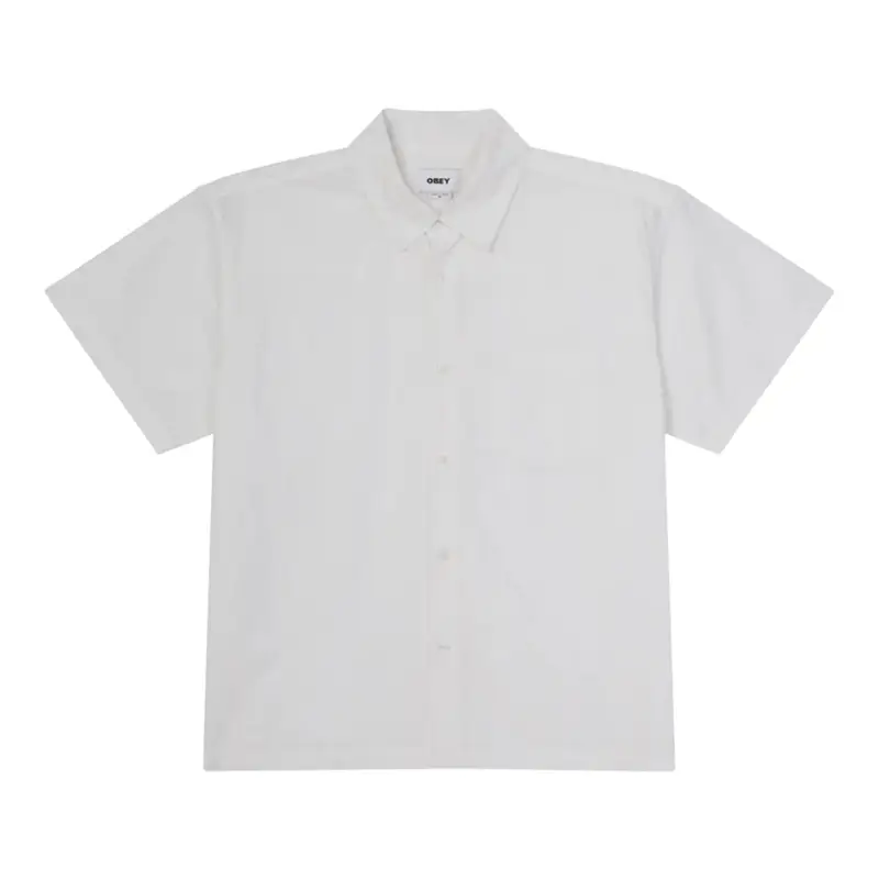 Obey camicia wire woven ss - white