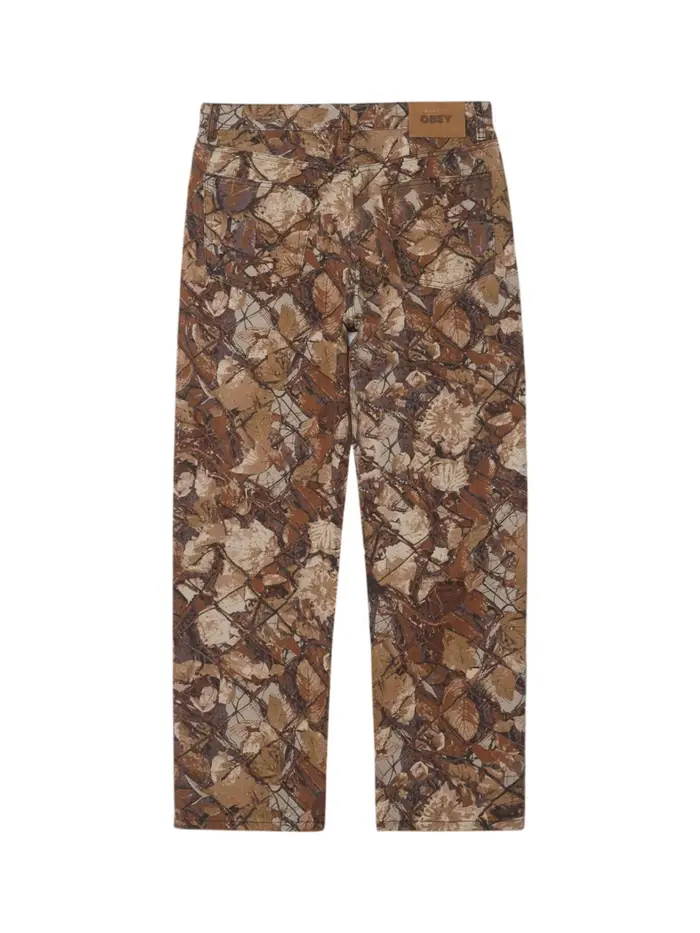 Obey Classic baggy denim pants jeans con motivo realtree gamba larga - fence camo multi