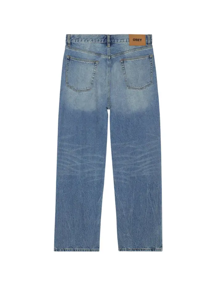 Obey Classic baggy vintage denim pants jeans con gamba larga - heavy vintage light