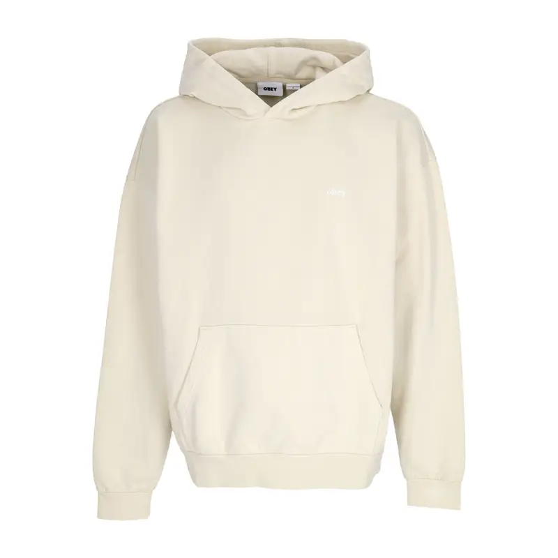 Obey Felpa Leggera Cappuccio Uomo Lowercase Pigment Hoodie Fleece Pigment Clay