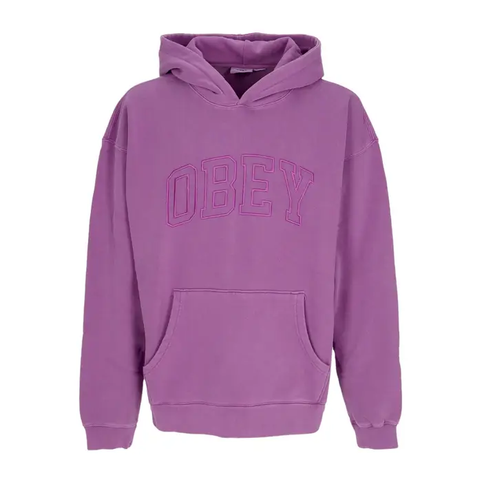 Obey Felpa Leggera Cappuccio Uomo Pigment Collegiate Extra Heavy Hoodie Pigment Dewberry