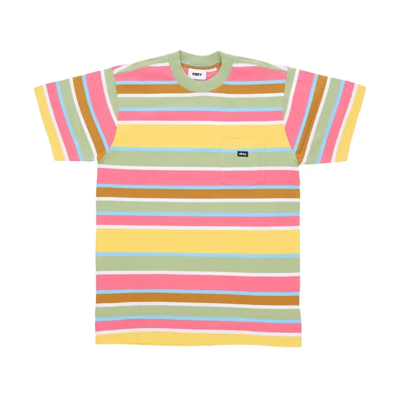 Obey Maglietta Uomo Wedge Pocket Tee Bay Leaf Multi