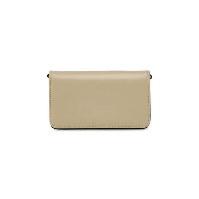 OBSEL Borsa a tracolla beige da donna con catena dorata e scomparti interni UNICA