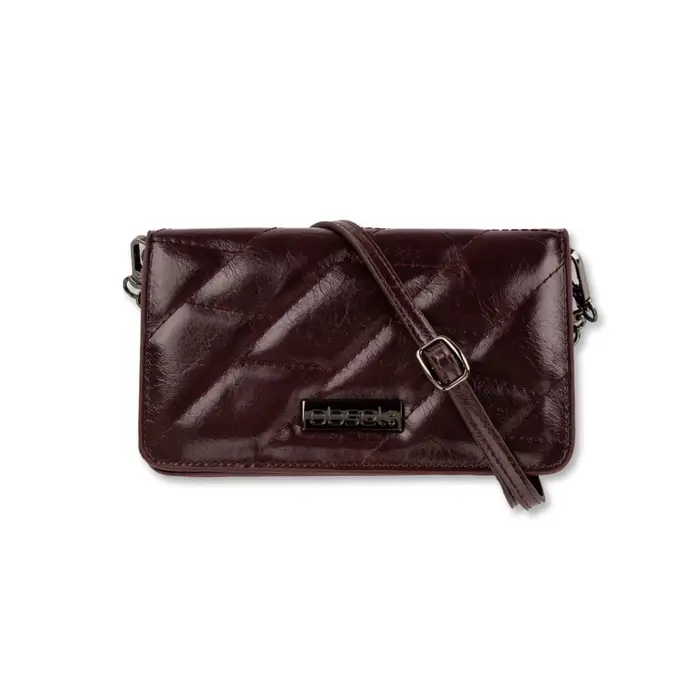 Pochette bordeaux da donna effetto trapuntato con tracolla