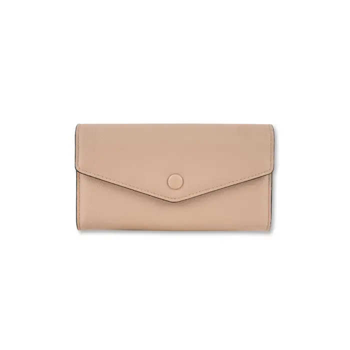 OBSEL Portafoglio beige da donna a bustina con effetto martellato UNICA