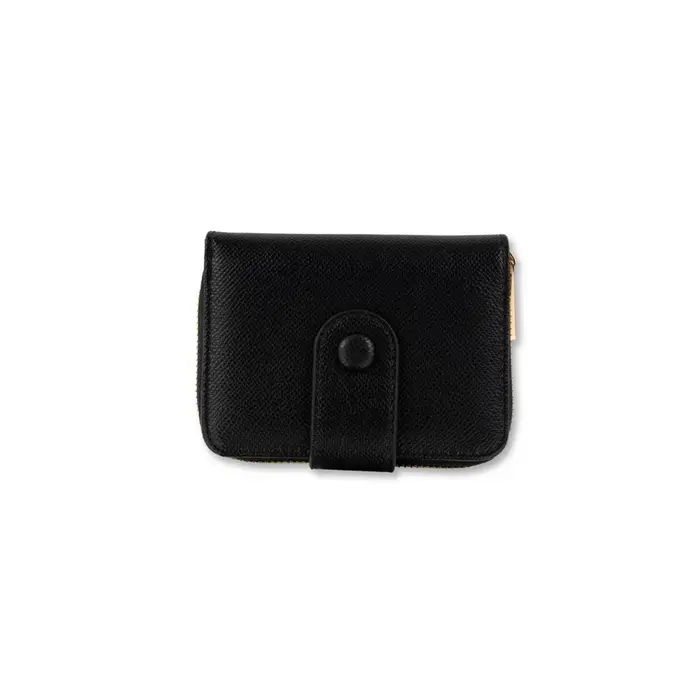 OBSEL Portafoglio piccolo da donna nero con zip e scomparto porta carte UNICA