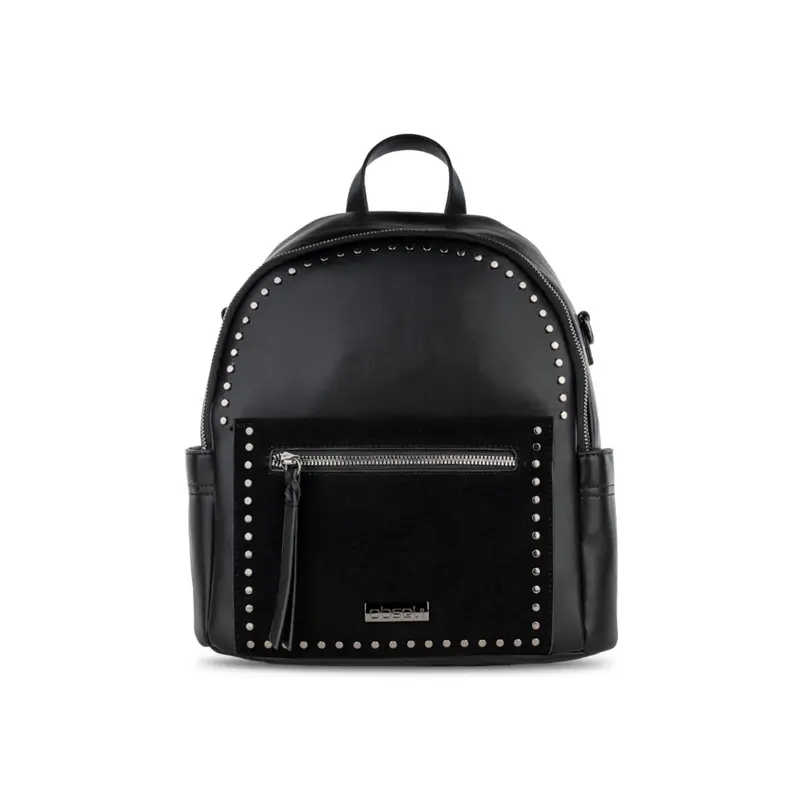 OBSEL Zainetto nero da donna con borchie
