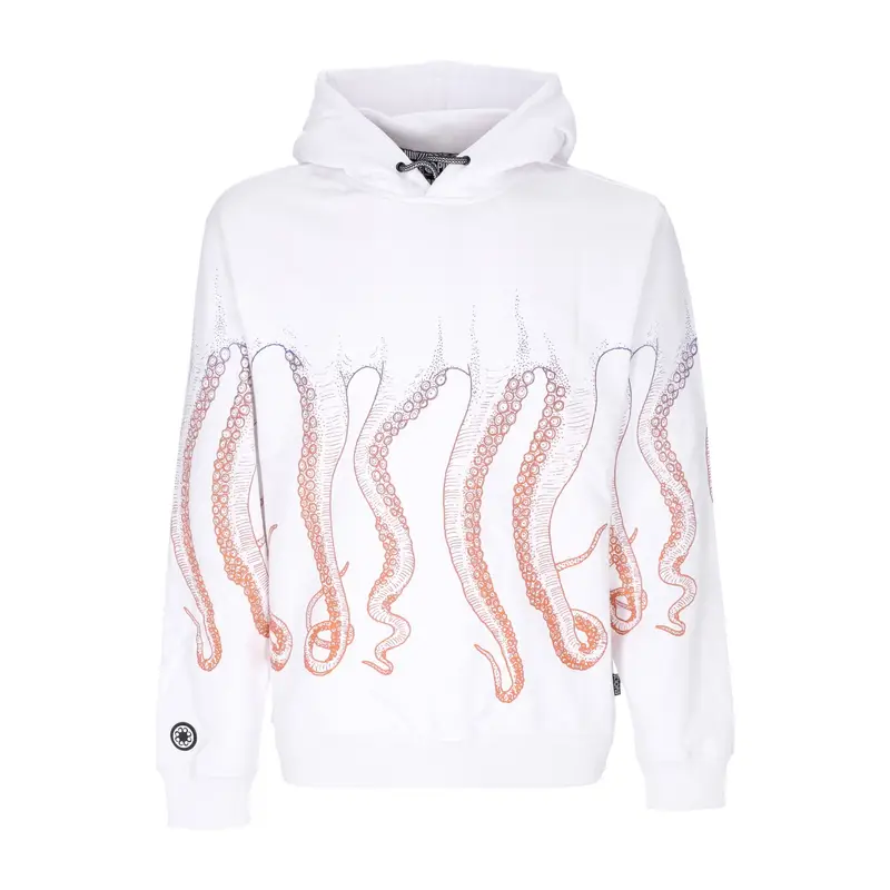 Octopus Felpa Cappuccio Uomo Gradient Hoodie White