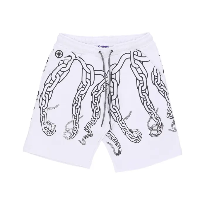 Octopus Pantalone Corto Tuta Uomo Chain Sweatshort White