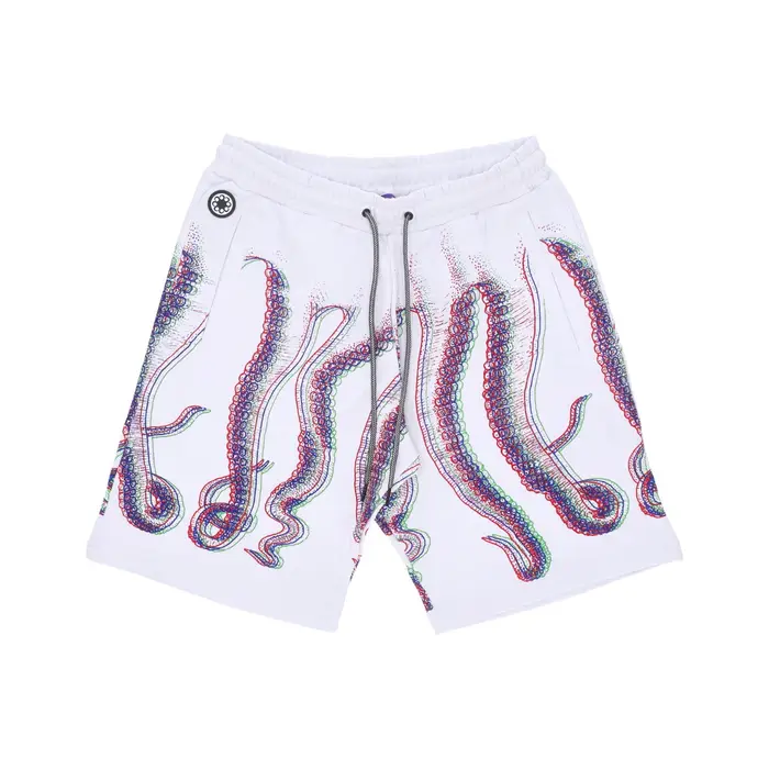 Octopus Pantalone Corto Tuta Uomo Fuzzy Sweatshort White