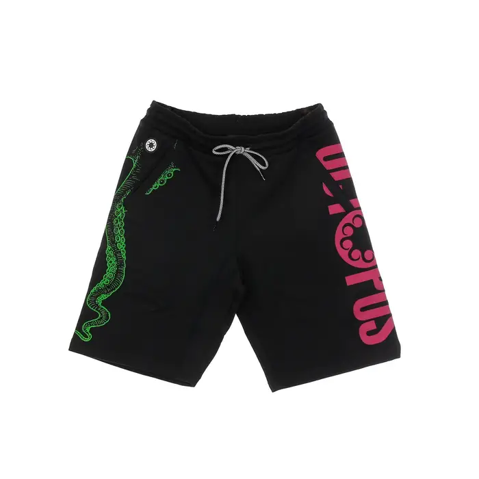 Octopus Pantalone Corto Tuta Uomo Logo Sweatshorts Black