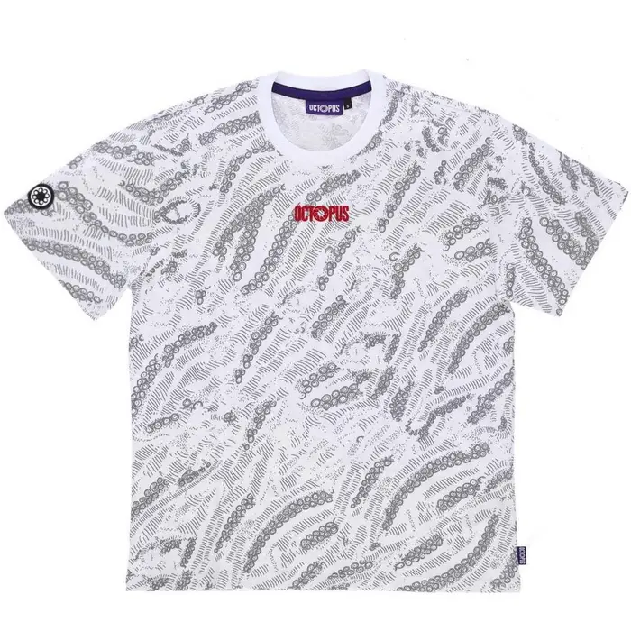 Octopus T-shirt Deco Tee Bianco