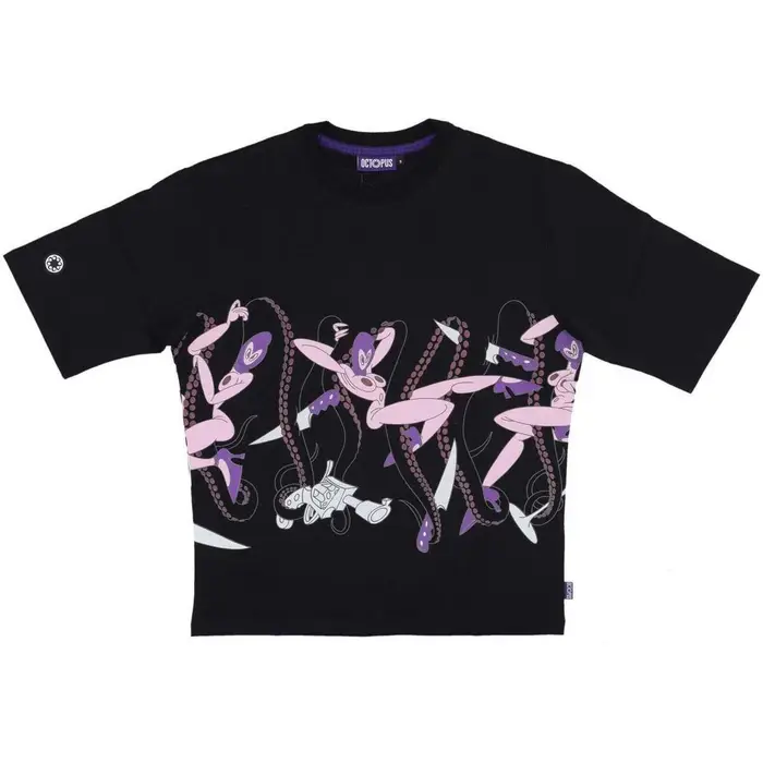 Octopus T-shirt Maglietta Uomo Love Tee Black Nero
