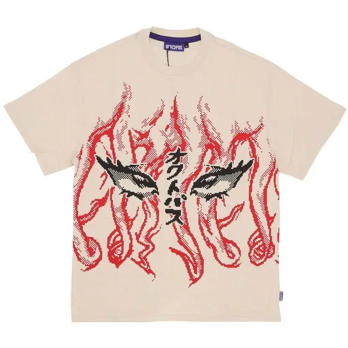 Octopus T-shirt Maglietta Uomo Strange Ambassador By Plague Labs Tee Cream Multicolore
