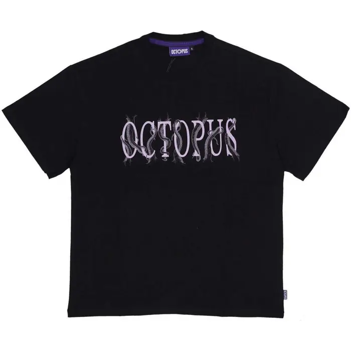 Octopus T-shirt Maglietta Uomo Tentacles Logo Tee Black Nero