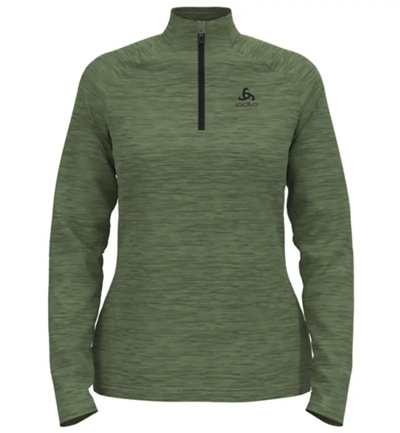 ODLO Essentials Ceramiwarm 1/2 Zip W - felpa in pile - donna Green