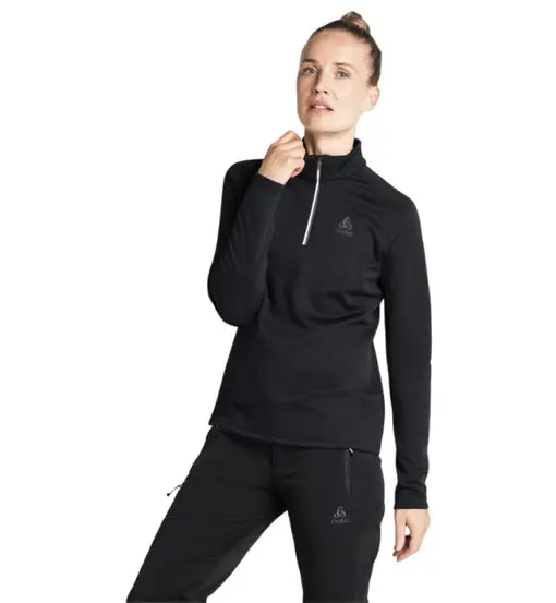 ODLO Midlayer 1/2 zip Besso W - felpa in pile - donna Black