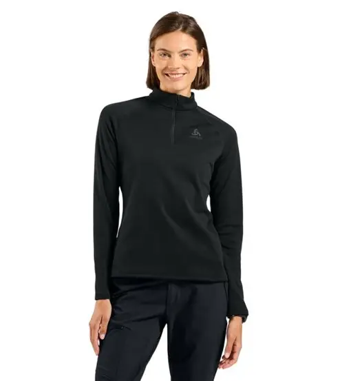 ODLO Midlayer 1/2 zip Besso W - felpa in pile - donna Black