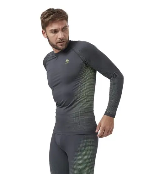 ODLO Performance Warm Eco Baselayer - maglietta tecnica a manica lunga - uomo Grey