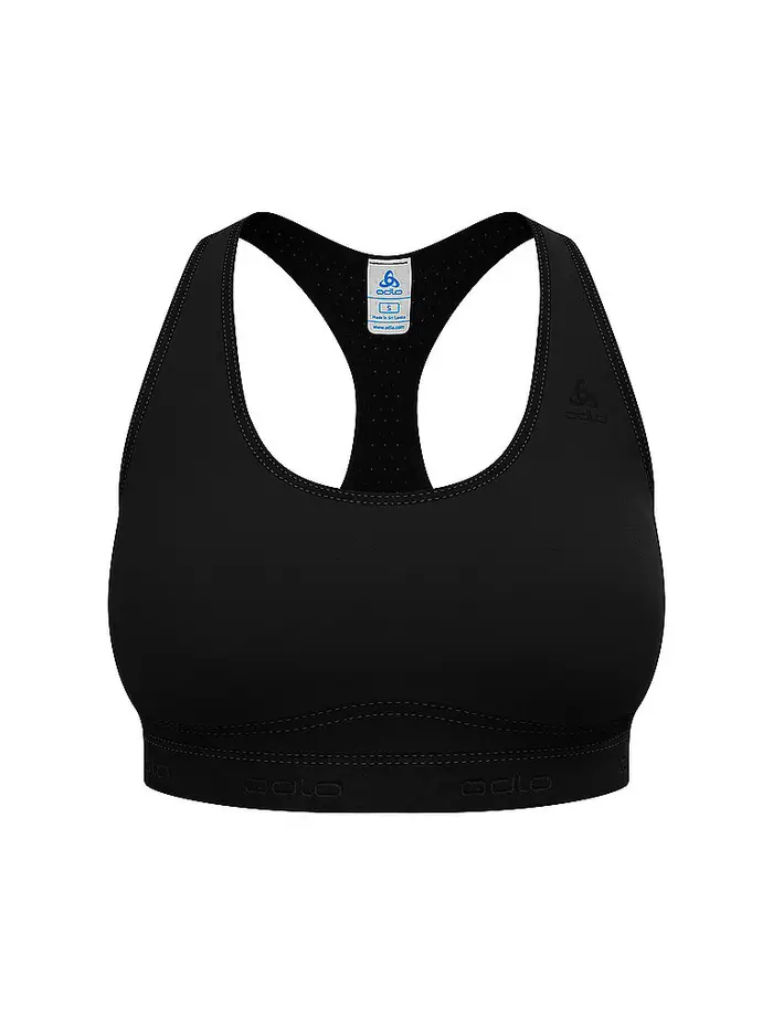 Reggiseno sportivo da donna Ascent Performance Wool a supporto medio nero | L