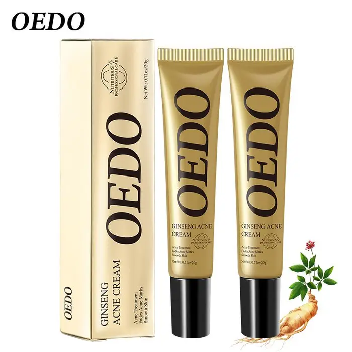 Estrazione vegetale Riparazione Crema per l acne Estratto di Ginseng Scutellariae Cura del viso Trattamento dell acne Cura della pelle Crema per il viso Sbiancante 20g 2pcs