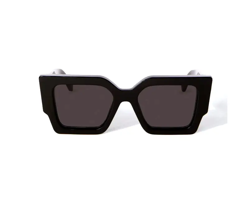 Off-White Unisex OERI128 Catalina 1007 black dark grey Occhiali da sole Acetato Nero Grigio Squadrata Normale