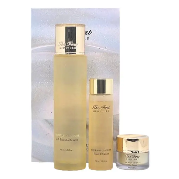 The First Geniture Cell Essential Source Special Set | 180ml Essence + 10ml Eye Cream + 80ml Foam Cleanser | Premium Anti-Aging Skincare Gift Special Set