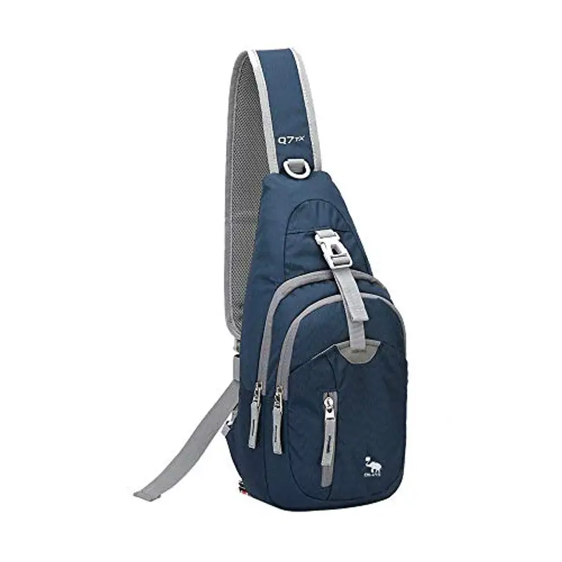OIWAS Zaino Monospalla Uomo Piccolo Tracolla Borsa Zainetto Impermeabile per Viaggio Ciclismo Sport Portare Sling Bag Blu