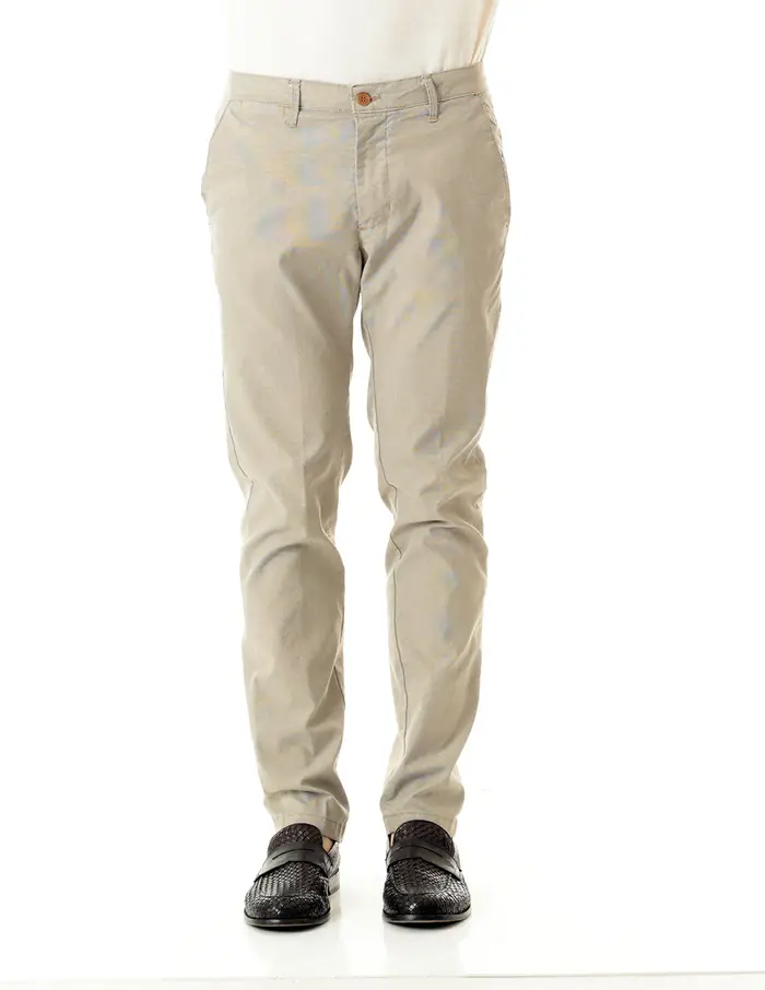 Pantaloni Old river uomo beige cino slim in cotone