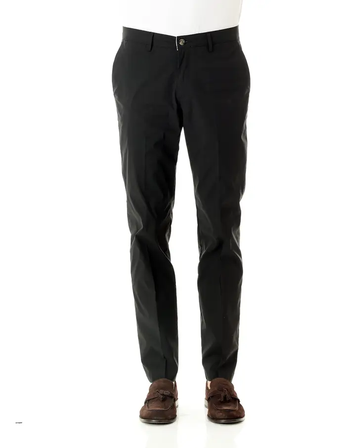 Pantaloni Old river uomo neri slim a gamba dritta