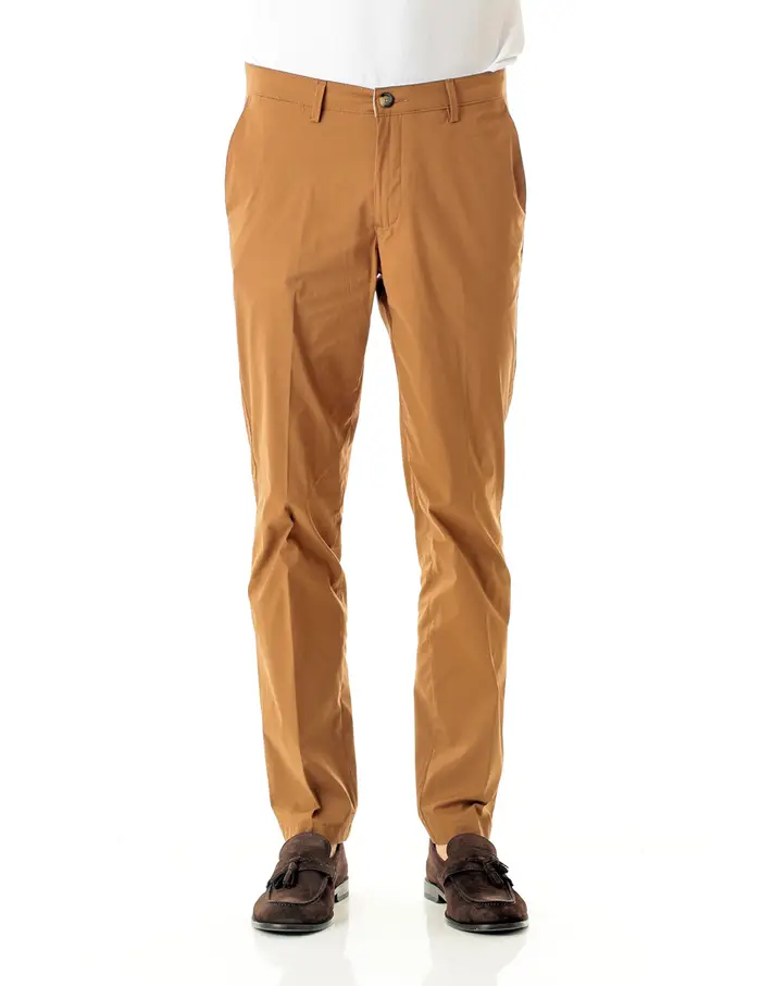 Pantaloni Old river uomo rosso ruggine slim a gamba dritta