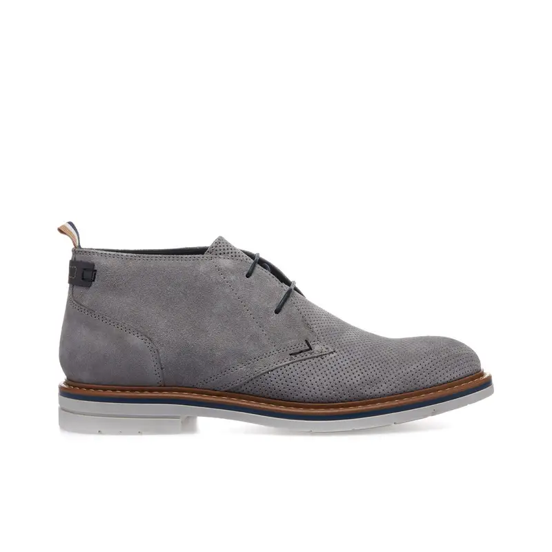 OLD SIGNATURE URBAN Polacchini grigi in suede con suola in gomma