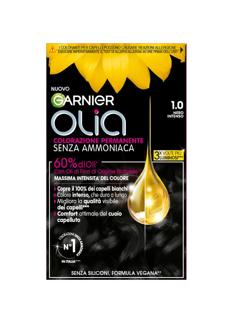 OLIA' Garnier Tinta Capelli, Colorazione Permanente Senza Ammoniaca Per Una Fragranza Delicata, Copre Il 100% Dei Capelli Bianchi