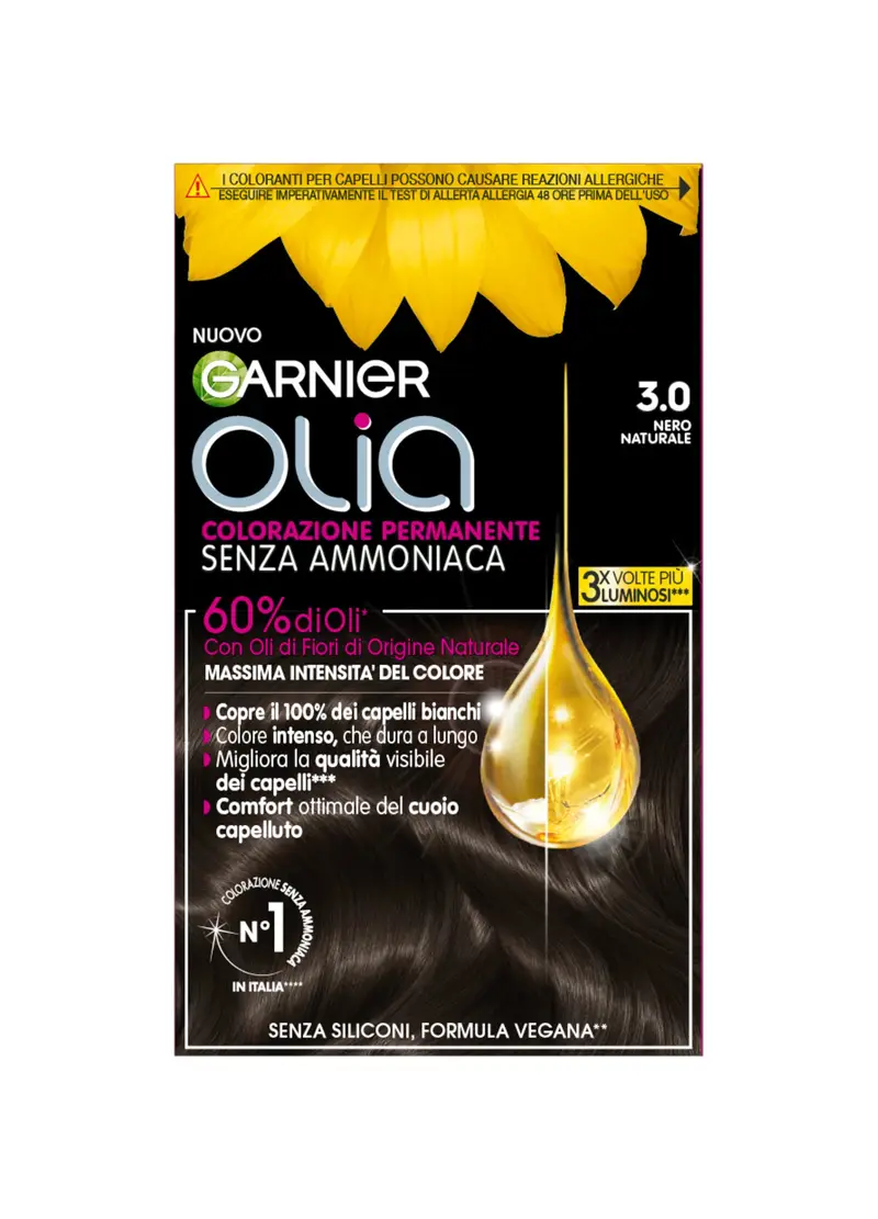 OLIA' Garnier Tinta Capelli, Colorazione Permanente Senza Ammoniaca Per Una Fragranza Delicata, Copre Il 100% Dei Capelli Bianchi