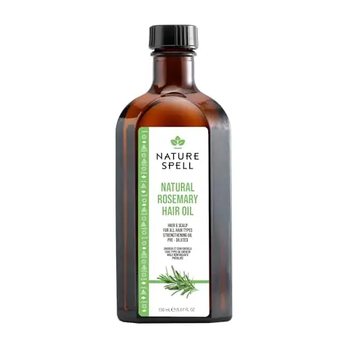 Nature Spell Olio di Rosmarino per Capelli e Pelle 150 ml, Favorisce la Crescita dei Capelli, Trattamento per Capelli