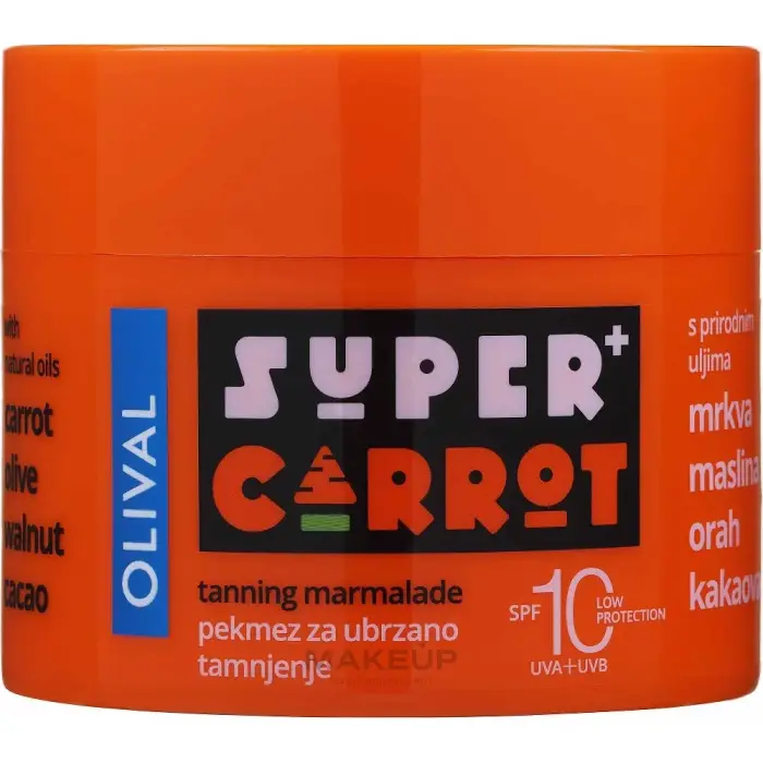 Olival SUPER Carrot Tanning Jam acceleratore e prolungatore dell'abbronzatura SPF 10 100 ml