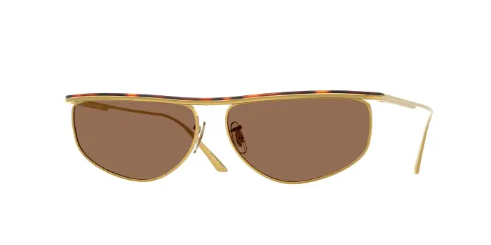 Donna Oliver Peoples OV1367S 1986C 533273 Occhiali da sole Acciaio Oro Marrone Geometrica Normale