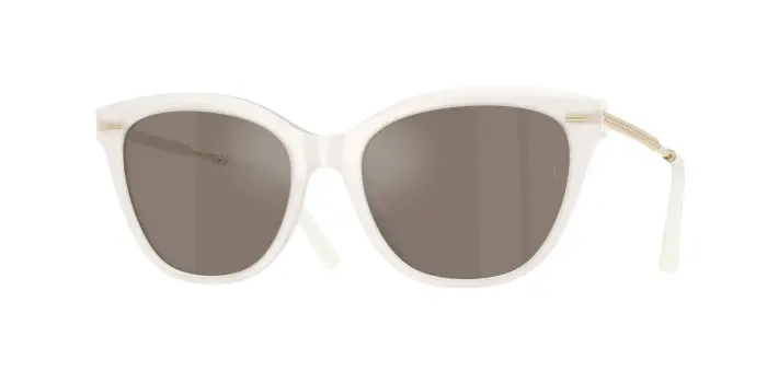 Oliver Peoples Donna OV5597SU MRS FEDERER 16067I Occhiali da sole Acetato Bianco Marrone Farfalla Normale