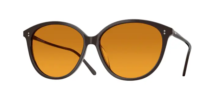 Oliver Peoples Donna OV5605SU SOLEAU 177278 Occhiali da sole Acetato Marrone Arancione Farfalla Normale