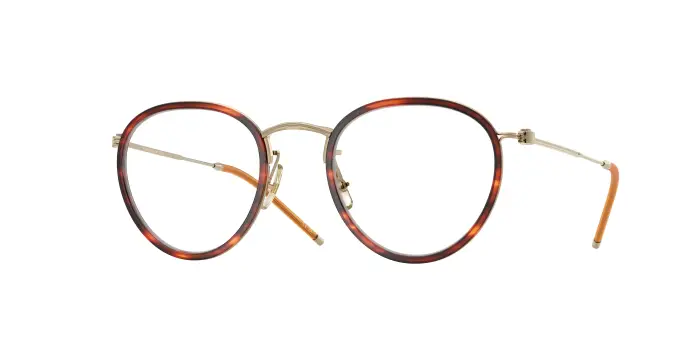 Unisex Oliver Peoples OV1360T TK-11 5341 Montature da vista Titanio Oro Trasparente Pantos Normale