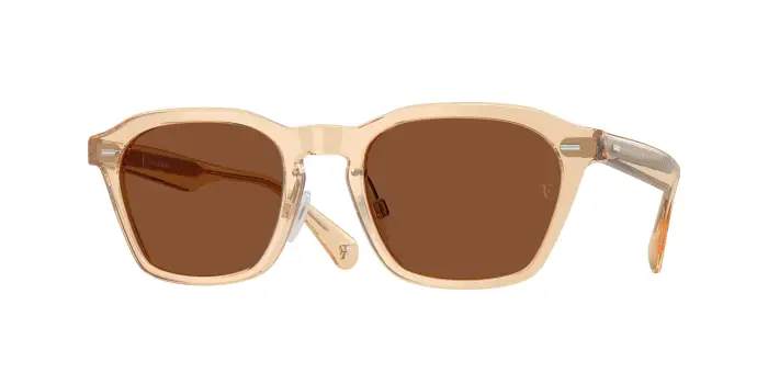 Oliver Peoples Unisex OV5593S R-11 176653 Occhiali da sole Acetato Marrone Marrone Squadrata Normale